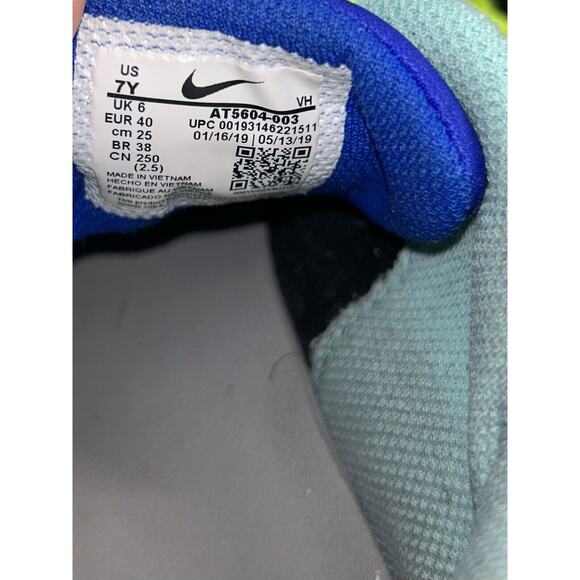 Nike LD Victory AT5604-003 Youth US Size 7Y Blue Green Running Sneaker Shoes - Picture 10 of 11